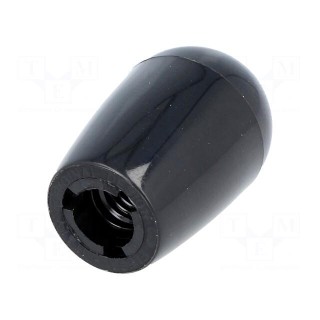 Conical knob | Int.thread: M6 | 16mm | Base dia: 12mm | Ømax: 16mm