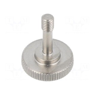 Knob | Ext.thread: M4 | 15mm | stainless steel