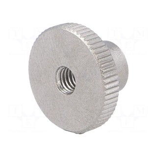 Knob | Ø: 16mm | Int.thread: M4 | H: 9.5mm | stainless steel | DIN: 466