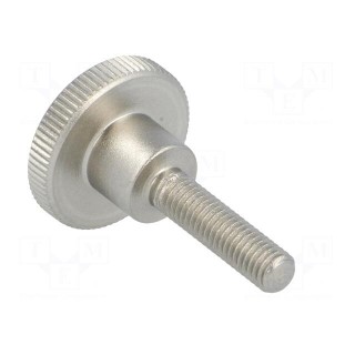 Knob | Ø: 20mm | Ext.thread: M5 | 20mm | H: 11.5mm | stainless steel