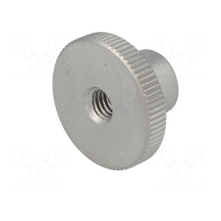 Knob | Ø: 20mm | Int.thread: M5 | H: 11.5mm | stainless steel | DIN: 466