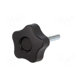 Knob | Ø: 32mm | Ext.thread: M6 | 30mm | H: 23mm | technopolymer (PP)