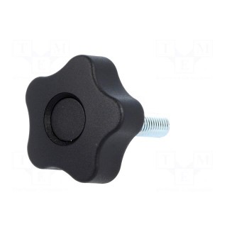 Knob | Ø: 40mm | Ext.thread: M8 | 25mm | H: 27mm | technopolymer (PP)