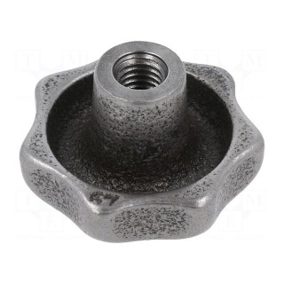 Knob | Ø: 40mm | Int.thread: M8 | cast iron | DIN 6336
