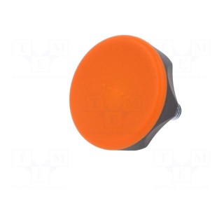 Knob | Ø: 45mm | Ext.thread: M8 | 20mm | technopolymer (PA) | Cap: orange