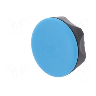 Knob | Ø: 45mm | H: 26mm | technopolymer PA | Ømount.hole: 8mm | Cap: blue