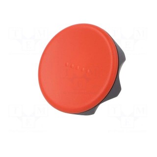 Knob | Ø: 56mm | Ext.thread: M8 | 20mm | technopolymer (PA) | Cap: red