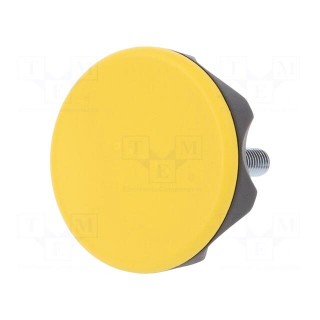Knob | Ø: 56mm | Ext.thread: M8 | 30mm | technopolymer PA | Cap: yellow