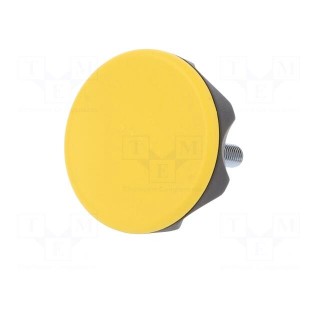 Knob | Ø: 56mm | Ext.thread: M8 | 30mm | technopolymer PA | Cap: yellow