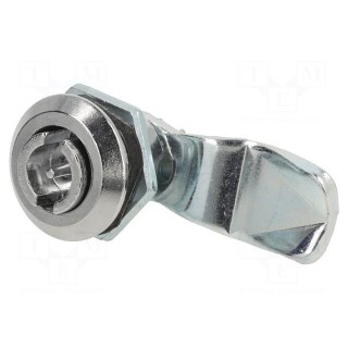 Lock | cast zinc | 14mm | Kind of insert bolt: double-bit insert