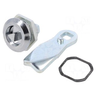 Lock | cast zinc | 18mm | Kind of insert bolt: T7 | Body: black