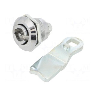 Lock | cast zinc | 22mm | Kind of insert bolt: double-bit insert