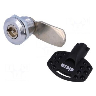 Lock | zinc alloy | 20mm | nickel | Actuator material: steel