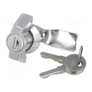 Lock | zinc and aluminium alloy | 21mm | chromium | Key code: 1333