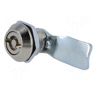 Lock | zinc and aluminium alloy | 21mm | nickel