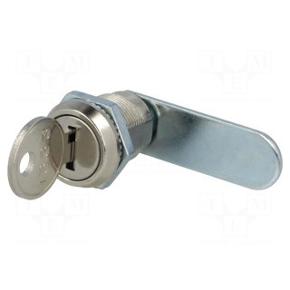 Lock | zinc and aluminium alloy | 22mm | Key code: 1333 | 180°