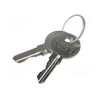 Lock | zinc and aluminium alloy | 22mm | Key code: 1333 | 90°