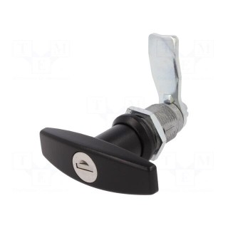 Lock | zinc and aluminium alloy | 30mm | black finish | Kit: 2 keys