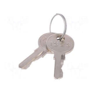 Lock | zinc and aluminium alloy | 33mm | black finish | Kit: 2 keys