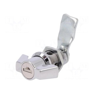 Lock | zinc and aluminium alloy | 33mm | chromium | Key code: 1333