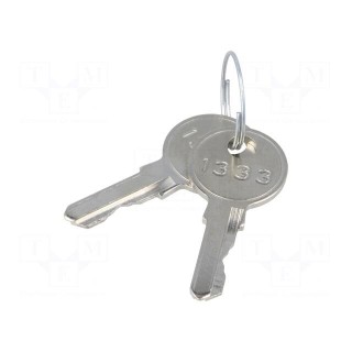 Lock | zinc and aluminium alloy | 60mm | black finish | Kit: 2 keys