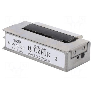 Electromagnetic lock | 6÷12VDC | with switch | 1400 | 6÷12VAC