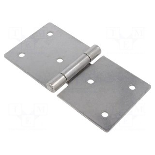 Hinge | Width: 120mm | stainless steel | H: 60mm | Holes pitch: 96/36mm