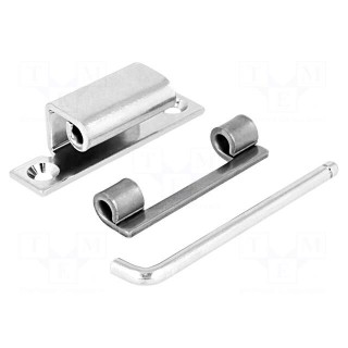 Hinge | Width: 20mm | steel | H: 67mm | Pin material: zinc plated steel