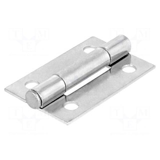 Hinge | Width: 26mm | zinc-plated steel | natural | H: 40mm | Holes no: 4