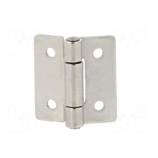 Hinge | Width: 30mm | stainless steel | H: 30mm | Holes pitch: 18/18mm