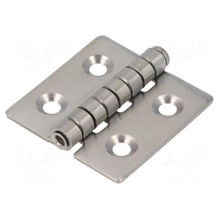 Hinge | Width: 40mm | A2 stainless steel | H: 40mm