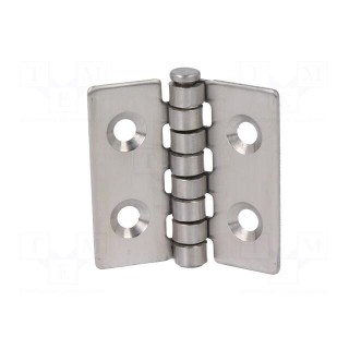 Hinge | Width: 40mm | A2 stainless steel | H: 40mm