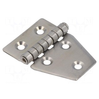 Hinge | Width: 40mm | A2 stainless steel | H: 55mm