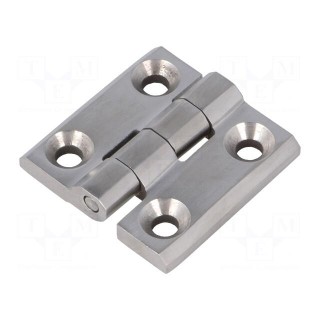 Hinge | Width: 40mm | stainless steel | H: 40mm | Holes no: 4