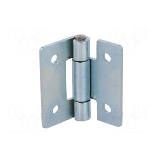 Hinge | Width: 40mm | zinc-plated steel | H: 40mm