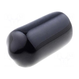 Cap | Body: black | Øint: 8.5mm | Mat: PVC Soft | L: 15mm | Wall thick: 1mm