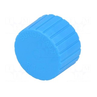 Cap | Body: blue | Øint: 33.2mm | H: 23.1mm | Mounting: push-in