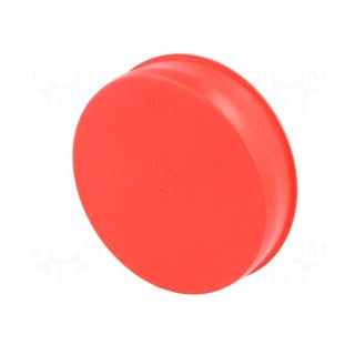 Plugs | Body: red | Out.diam: 103.3mm | H: 23mm | Mat: LDPE | push-in