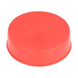 Plugs | Body: red | Out.diam: 110mm | H: 31mm | Mat: LDPE | push-in | round