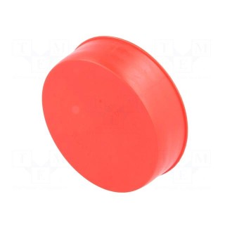 Plugs | Body: red | Out.diam: 110mm | H: 31mm | Mat: LDPE | Shape: round