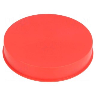 Plugs | Body: red | Out.diam: 166mm | H: 28mm | Mat: LDPE | push-in | round