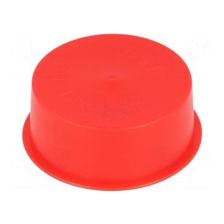 Plugs | Body: red | Out.diam: 59.9mm | H: 20mm | Mat: LDPE | Shape: round