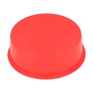 Plugs | Body: red | Out.diam: 61.5mm | H: 20mm | Mat: LDPE | Shape: round