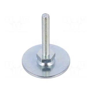 Foot of pin | Base dia: 50mm | M8 | steel | Plunger length: 50mm