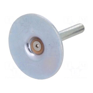 Foot of pin | Base dia: 50mm | M8 | steel | Plunger length: 50mm