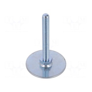 Foot of pin | Base dia: 60mm | M10 | steel | Plunger length: 80mm