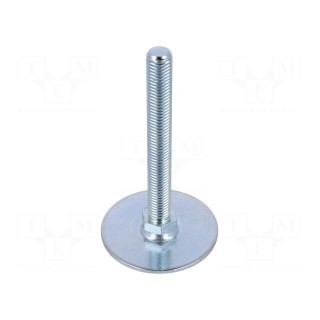 Foot of pin | Base dia: 60mm | M12 | steel | Plunger length: 100mm
