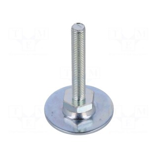 Foot of pin | Base dia: 40mm | M8 | steel | Plunger length: 50mm