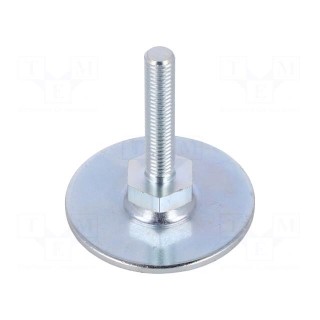 Foot of pin | Base dia: 50mm | M8 | steel | Plunger length: 40mm