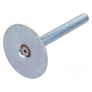 Foot of pin | Base dia: 60mm | M12 | steel | Plunger length: 100mm